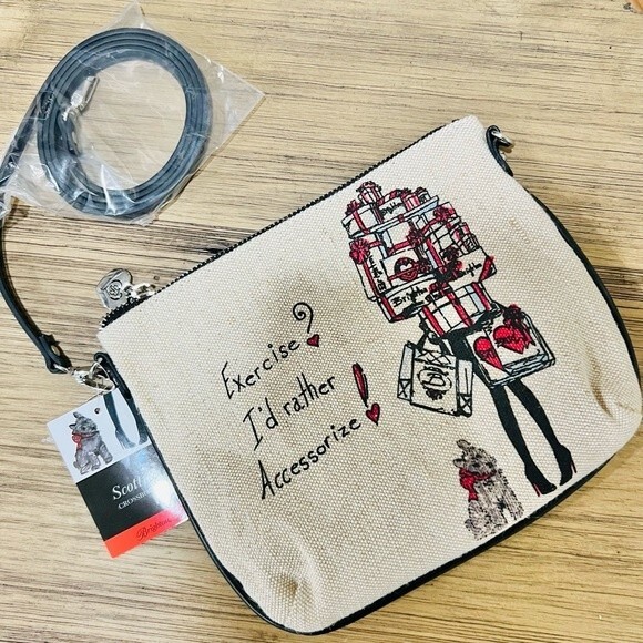 NWT Brighton Women's Scottie Crossbody Coated Canvas - Picture 3 of 8